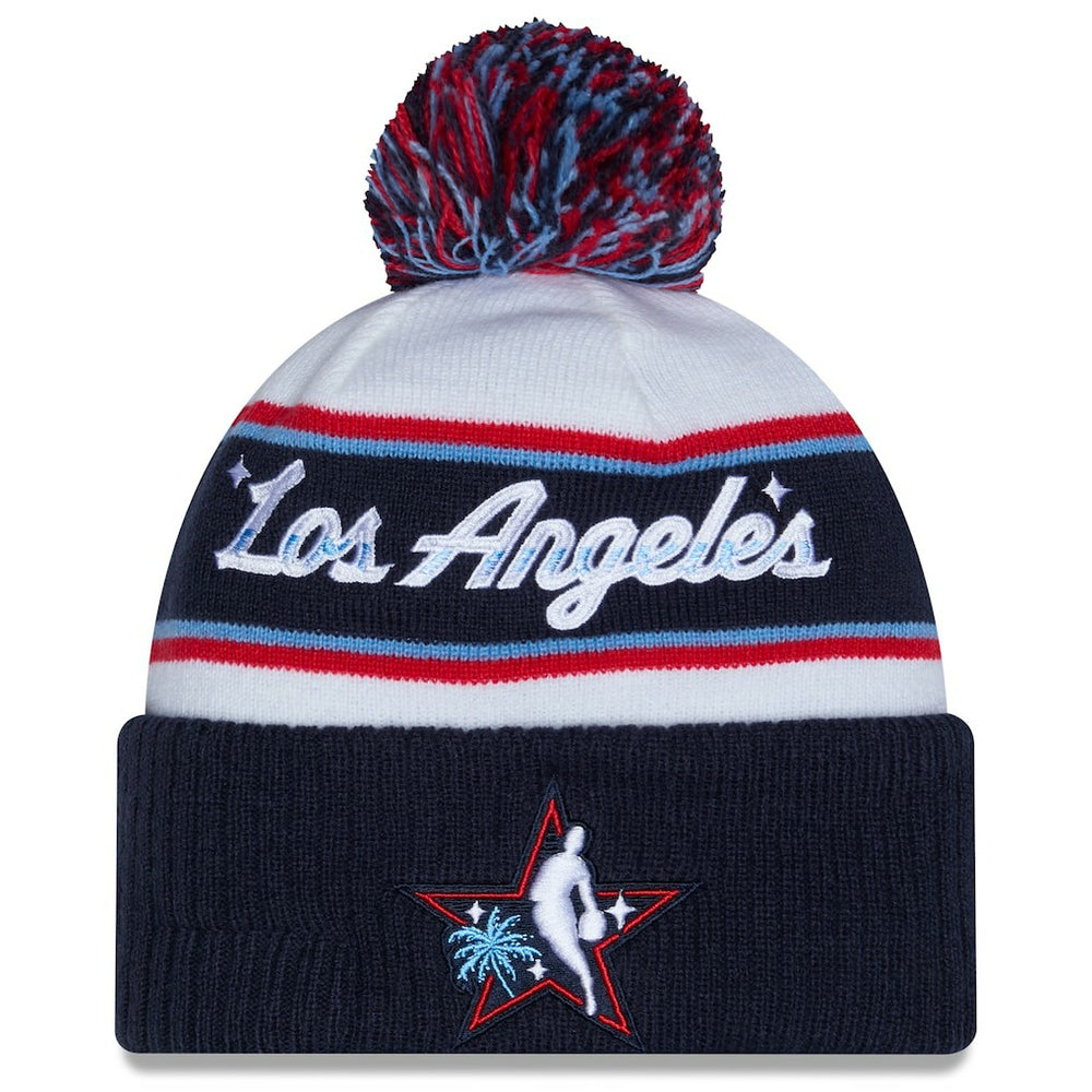 White/Navy  2026 NBA All-Star Game Cuffed Knit Hat with Pom | NBA
