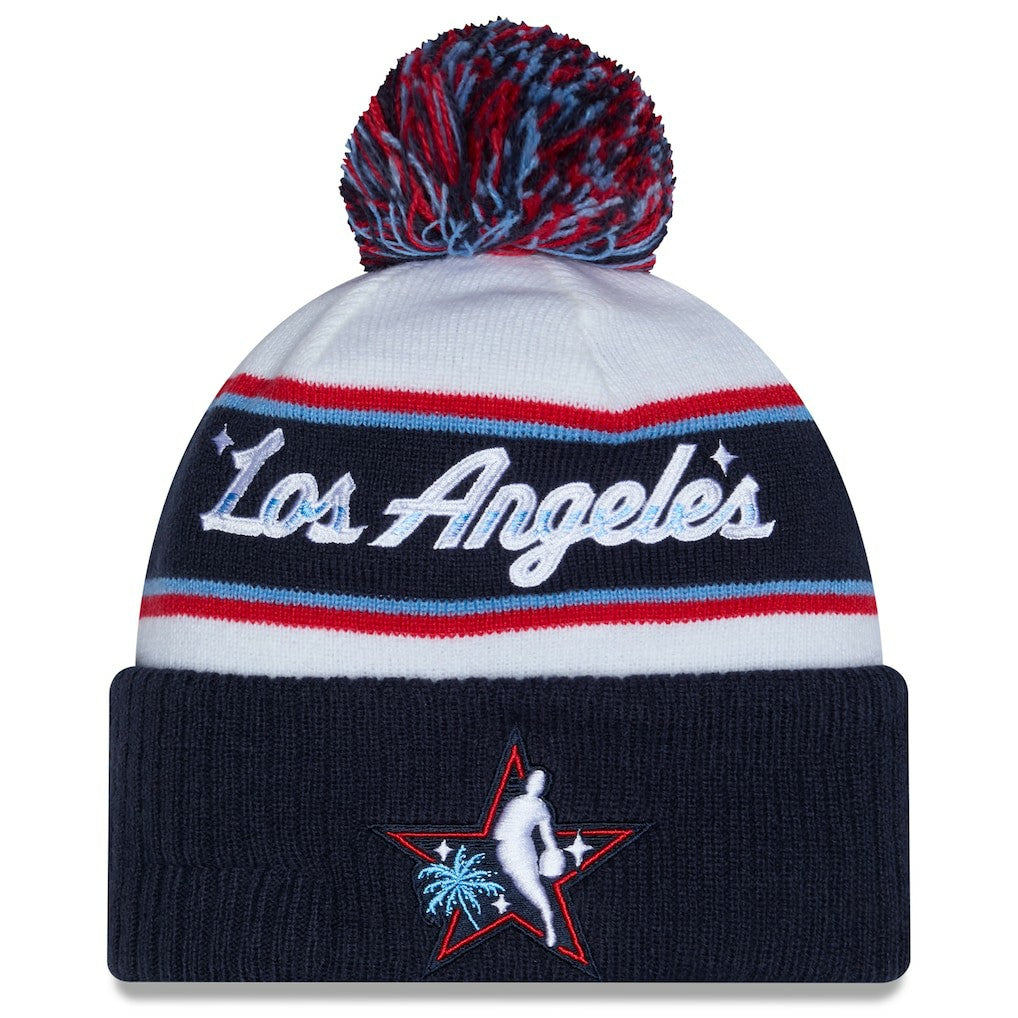 White/Navy  2026 NBA All-Star Game Cuffed Knit Hat with Pom | NBA