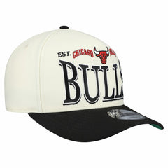 Cream/Black Chicago Bulls Stretched 2-Tone A-Frame 9FIFTY Adjustable Hat | NBA