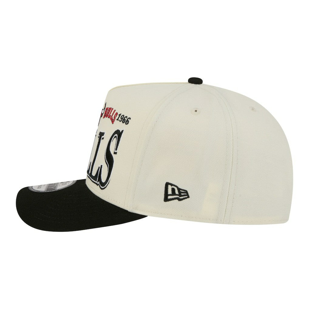 Cream/Black Chicago Bulls Stretched 2-Tone A-Frame 9FIFTY Adjustable Hat | NBA