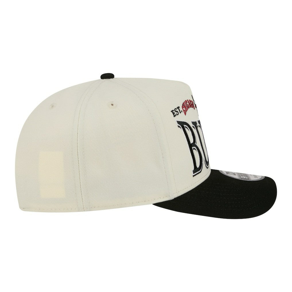Cream/Black Chicago Bulls Stretched 2-Tone A-Frame 9FIFTY Adjustable Hat | NBA
