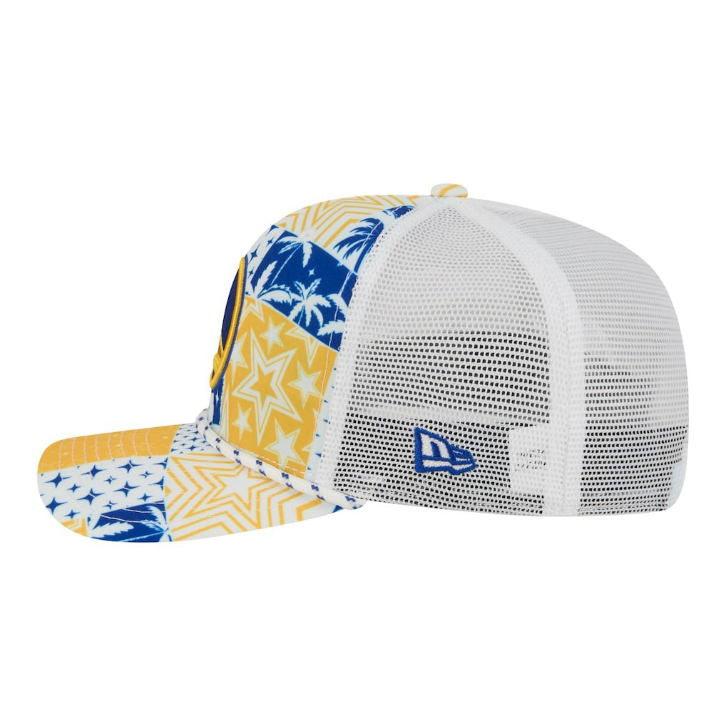 White Golden State Warriors Fan Pack Tropical Pattern 9SEVENTY Adjustable Hat sale | NBA
