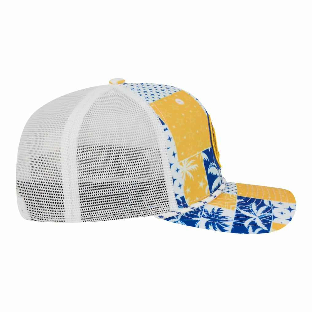White Golden State Warriors Fan Pack Tropical Pattern 9SEVENTY Adjustable Hat sale | NBA