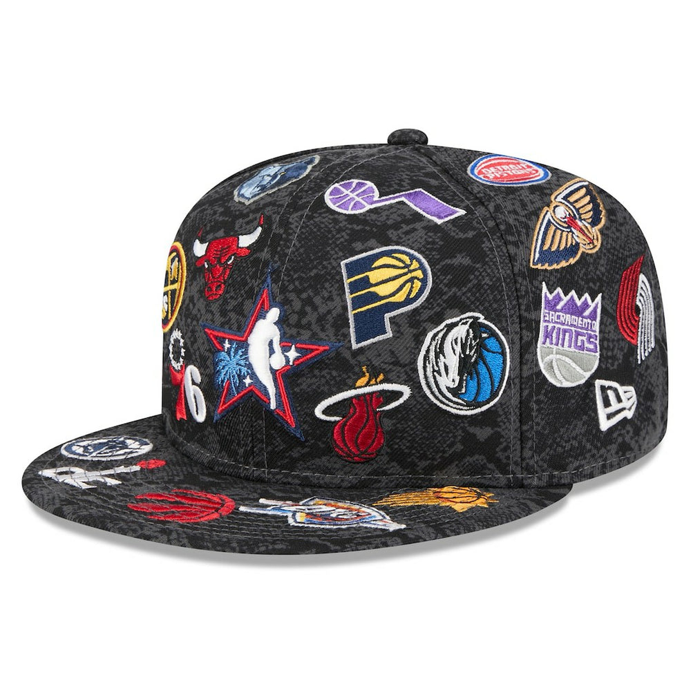 Black 2026 NBA All-Star Game Allover Logos 59FIFTY Fitted Hat | NBA