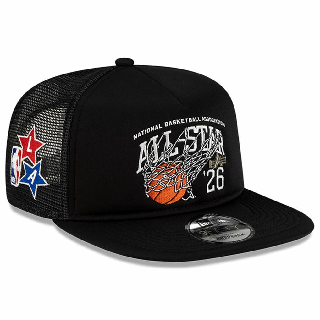 Black 2026 NBA All-Star Game x Alpha Industries 9FIFTY Snapback Trucker Hat | NBA
