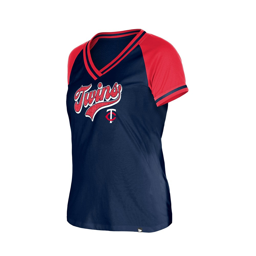 Minnesota Twins New Era Women's Gameday V-Neck T-Shirt - MLB T-shirts