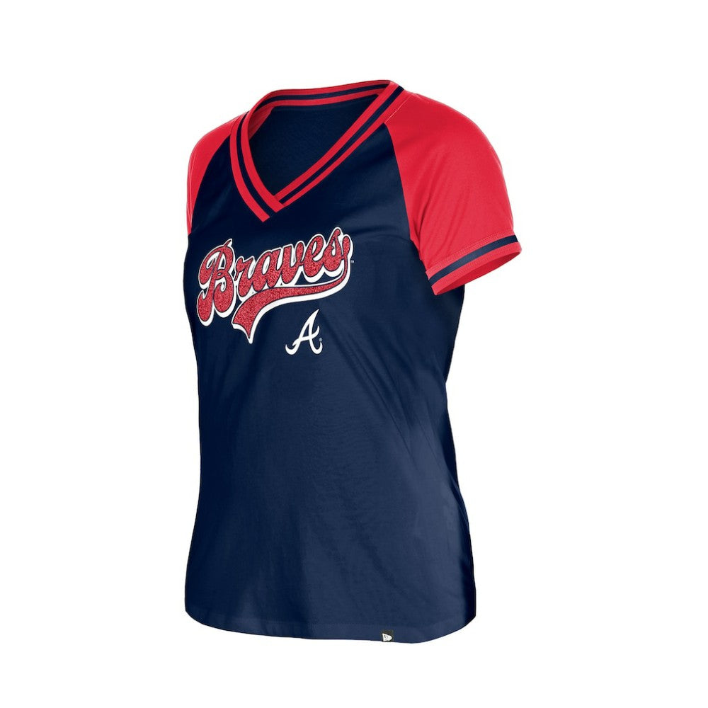 Atlanta Braves New Era Women's Gameday V-Neck T-Shirt - MLB T-shirts