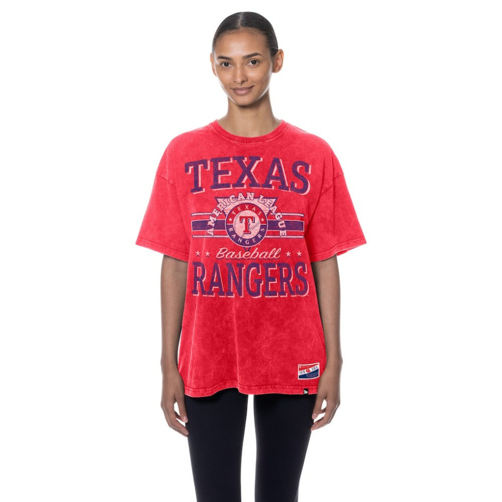 Texas Rangers New Era Women's Oversized Boyfriend T-Shirt - MLB T-shirts