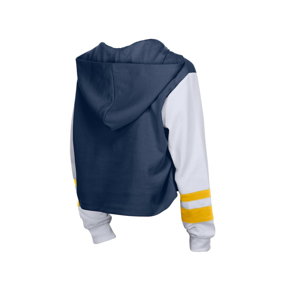 Milwaukee Brewers New Era Women's Boxy Lace-Up Hoodie - MLB Hoodies