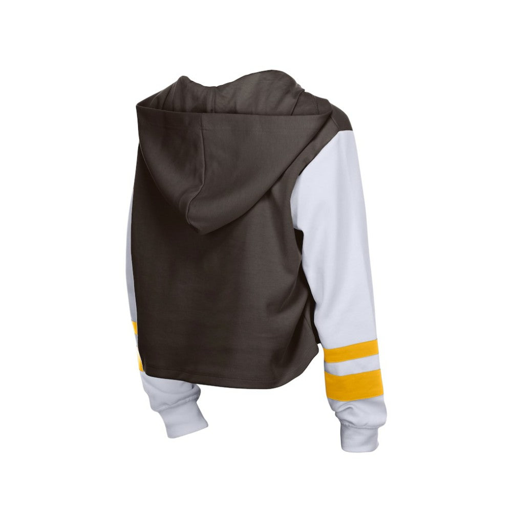 San Diego Padres New Era Women's Boxy Lace-Up Hoodie - MLB Hoodies