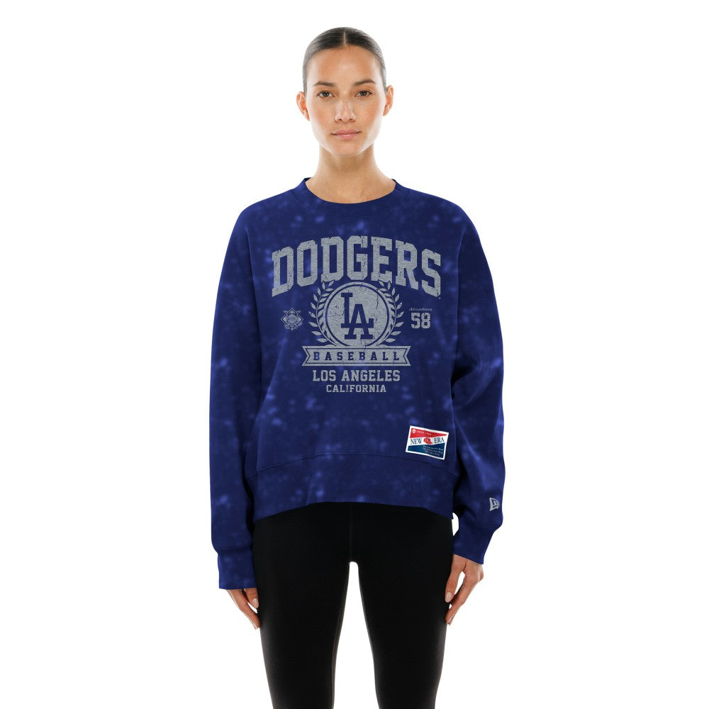 Los Angeles Dodgers New Era Women's Throwback Oversized Boxy Sweatshirt - MLB Sweatshirts