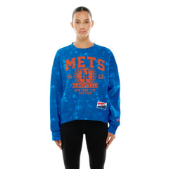 New York Mets New Era Women's Throwback Oversized Boxy Sweatshirt - MLB Sweatshirts