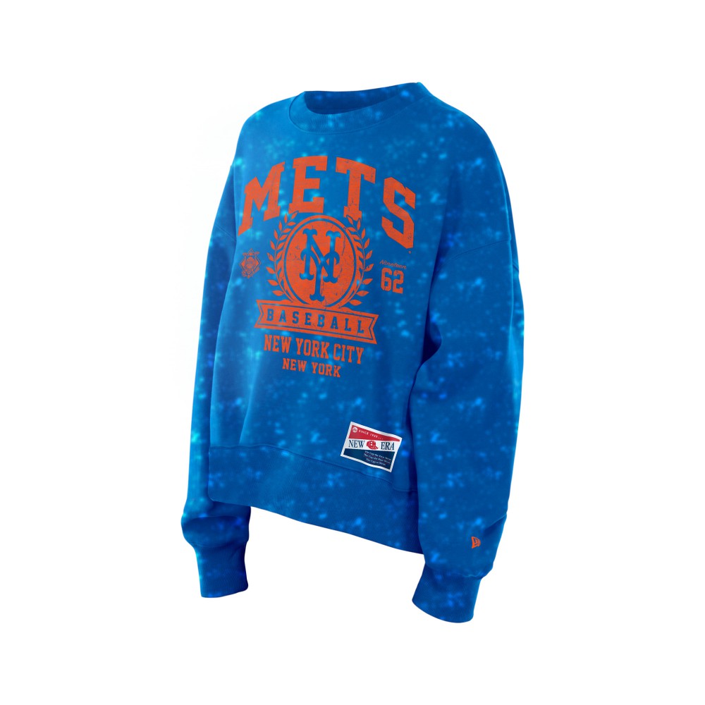 New York Mets New Era Women's Throwback Oversized Boxy Sweatshirt - MLB Sweatshirts