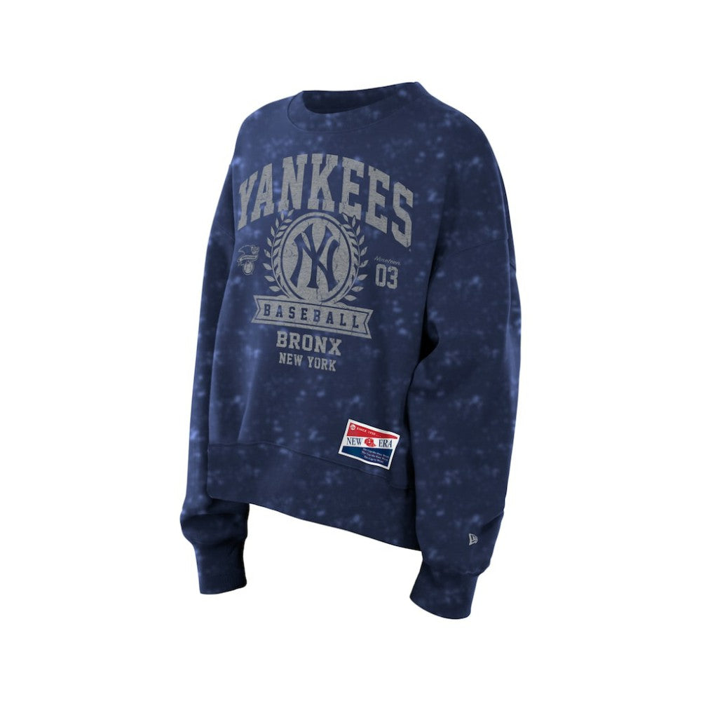 New York Yankees New Era Women's Throwback Oversized Boxy Sweatshirt - MLB Sweatshirts
