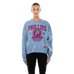 Philadelphia Phillies New Era Women's Throwback Oversized Boxy Sweatshirt - MLB Sweatshirts