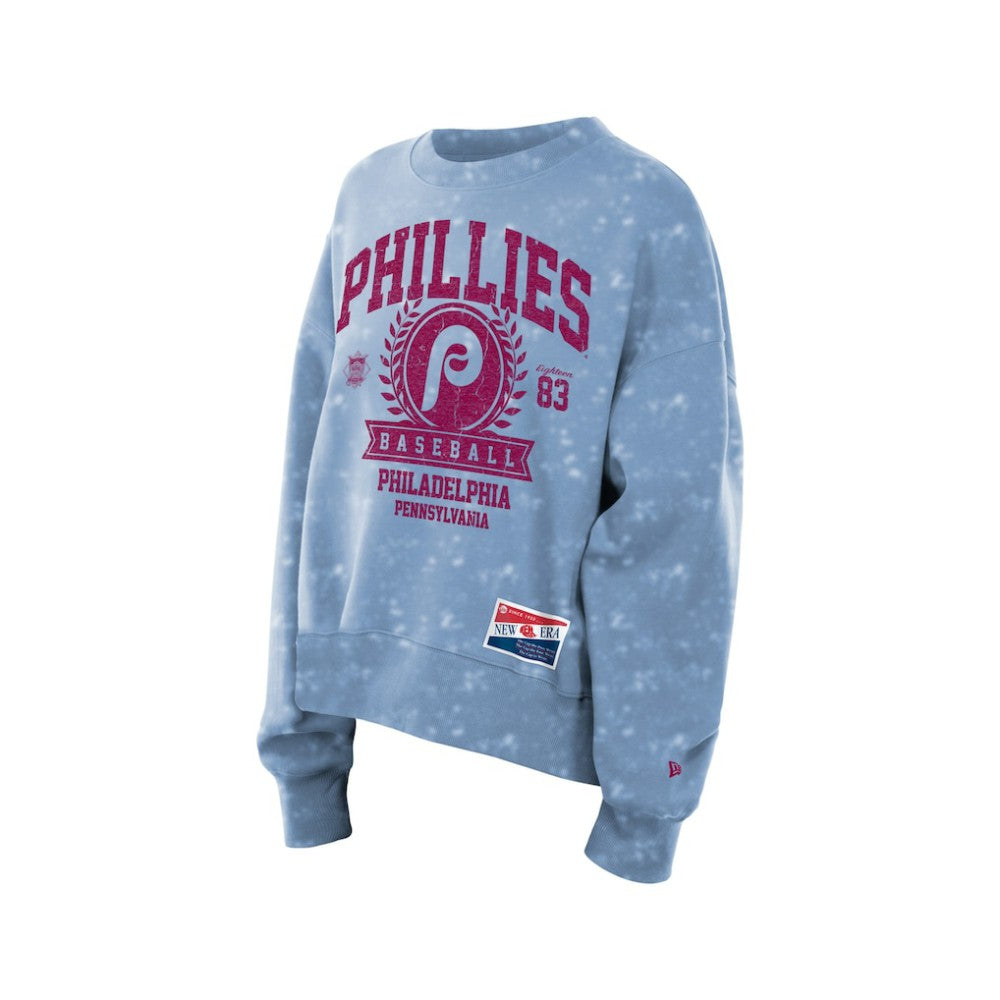Philadelphia Phillies New Era Women's Throwback Oversized Boxy Sweatshirt - MLB Sweatshirts