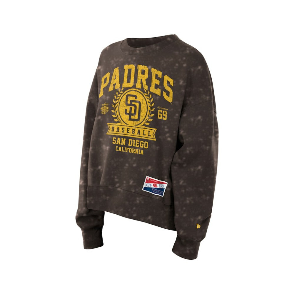 San Diego Padres New Era Women's Throwback Oversized Boxy Sweatshirt - MLB Sweatshirts