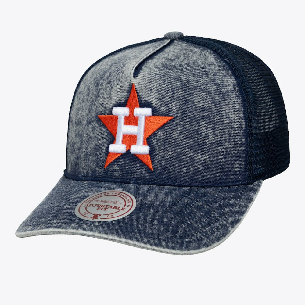 Houston Astros Mitchell & Ness Unisex Cooperstown Gameday Adjustable Trucker Hat - MLB Hats