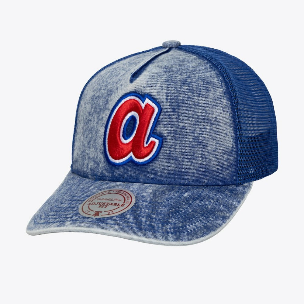 Atlanta Braves Mitchell & Ness Unisex Cooperstown Gameday Adjustable Trucker Hat - MLB Hats