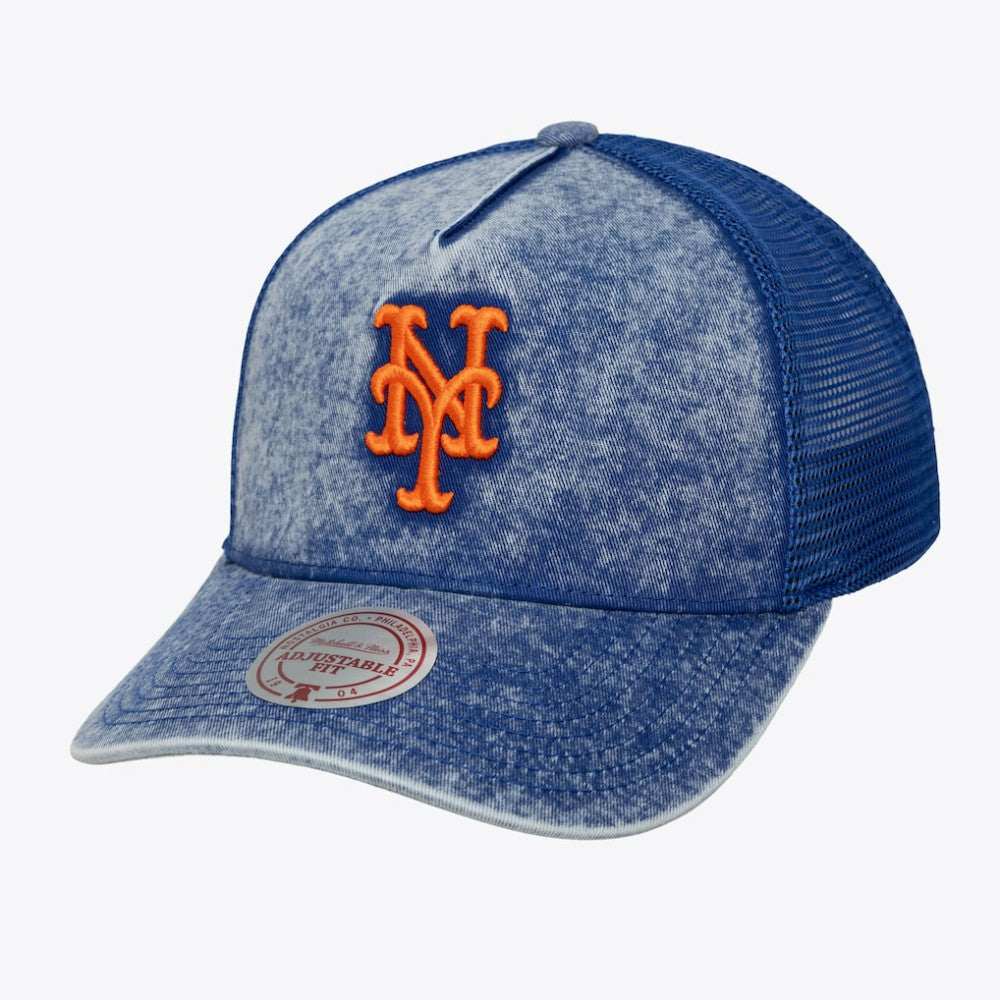 New York Mets Mitchell & Ness Unisex Gameday Adjustable Trucker Hat - MLB Hats