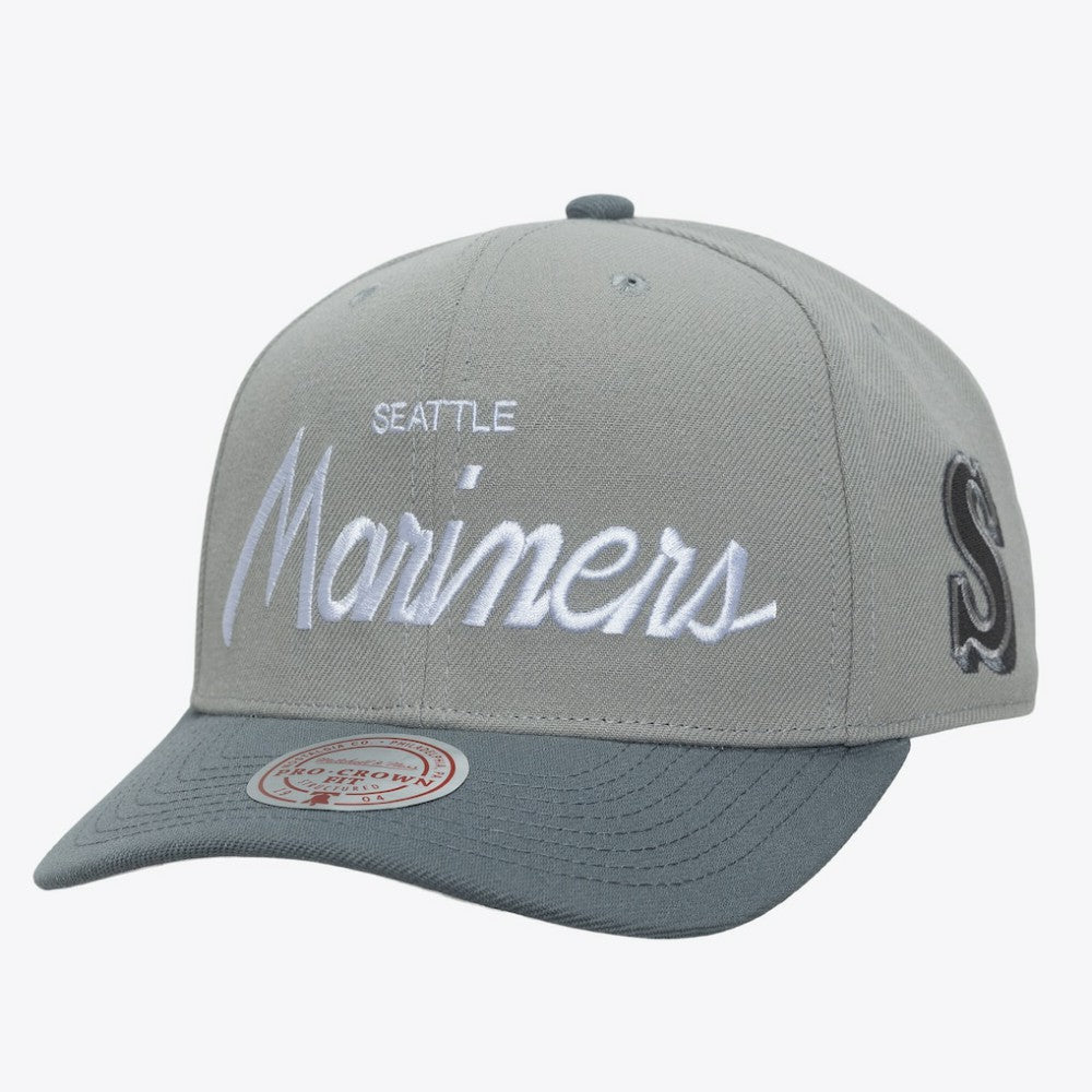 Seattle Mariners Mitchell & Ness Cooperstown Thunderstorm Head Coach Pro-Crown Adjustable Hat - MLB Hats