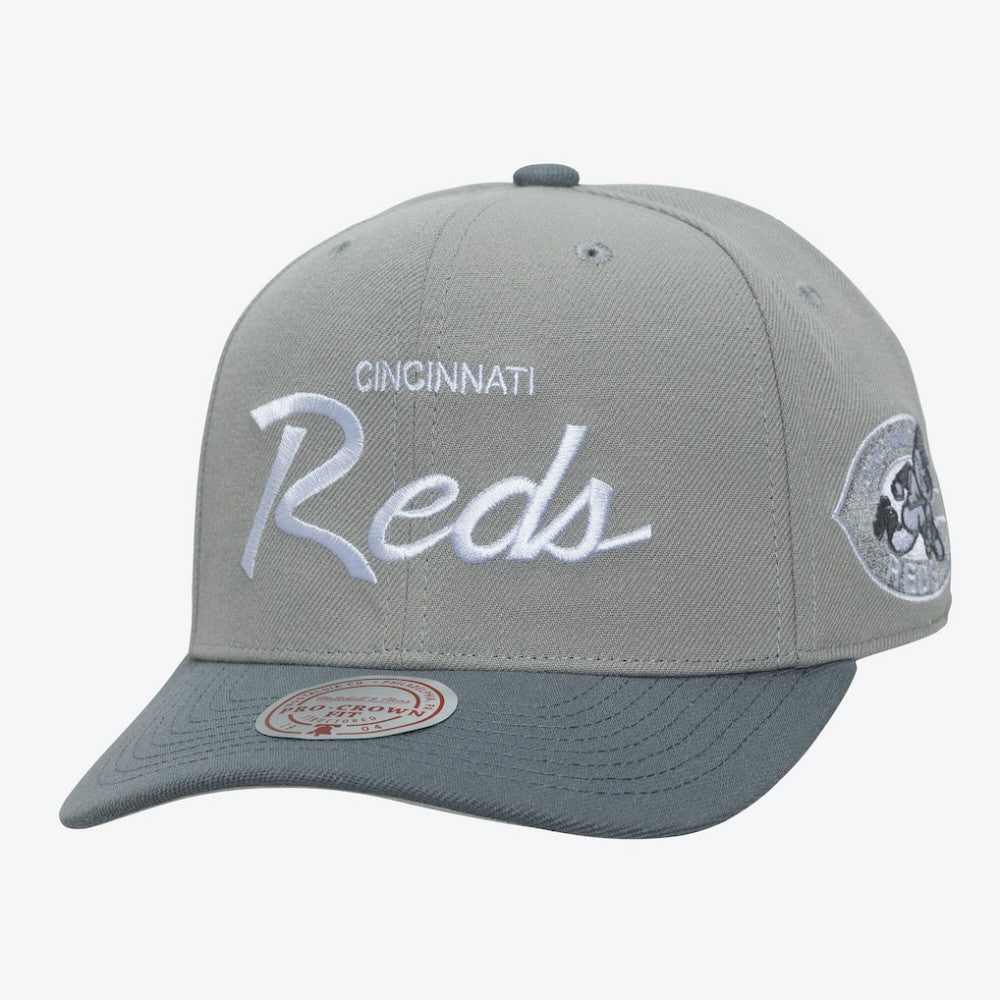 Cincinnati Reds Mitchell & Ness Cooperstown Thunderstorm Head Coach Pro-Crown Adjustable Hat - MLB Hats