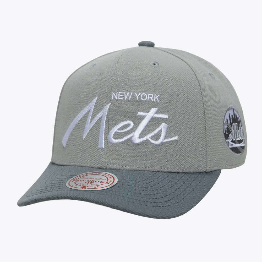New York Mets Mitchell & Ness Thunderstorm Head Coach Pro-Crown Adjustable Hat - MLB Hats