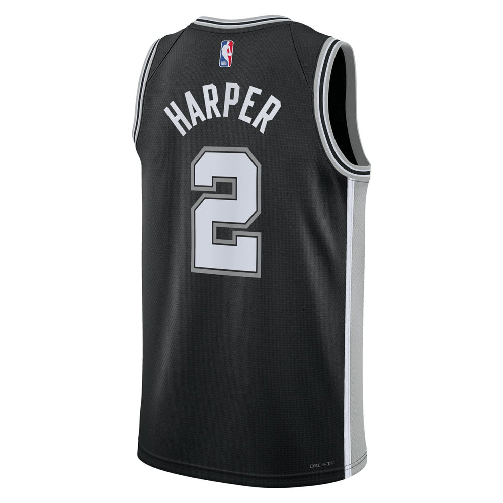 Black Dylan Harper San Antonio Spurs Unisex 2025 NBA Draft First Round Pick Swingman Jersey | NBA
