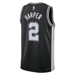 Black Dylan Harper San Antonio Spurs Unisex 2025 NBA Draft First Round Pick Swingman Jersey | NBA