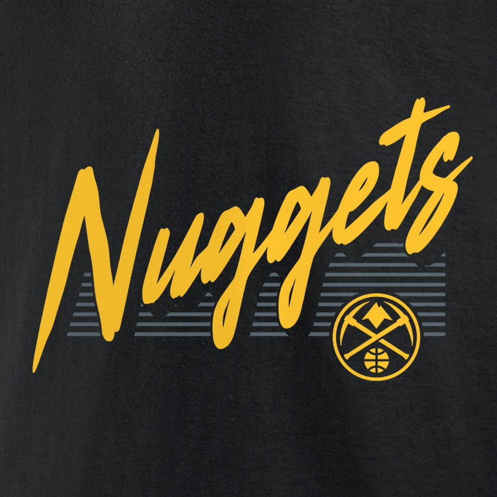 Black Denver Nuggets Color Block Slant Quick Strike T-Shirt sale | NBA