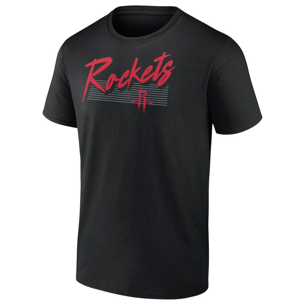 Black Houston Rockets Color Block Slant Quick Strike T-Shirt | NBA