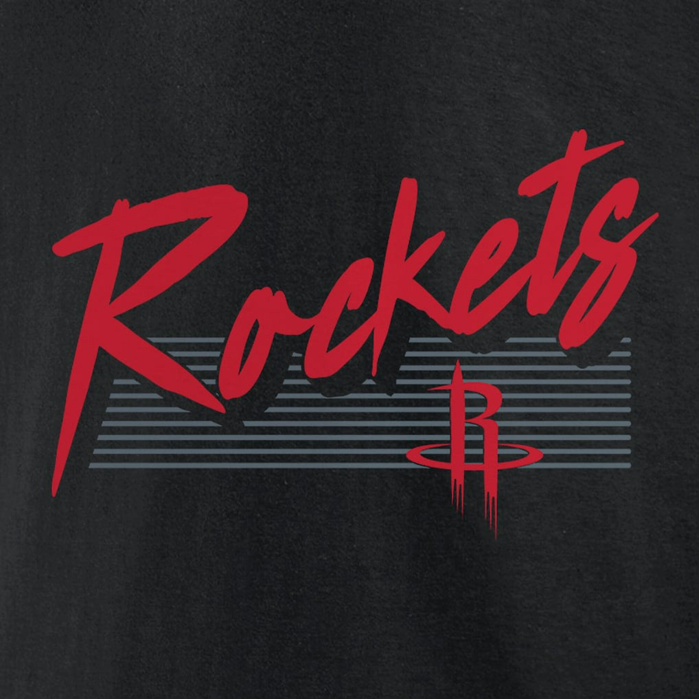 Black Houston Rockets Color Block Slant Quick Strike T-Shirt | NBA