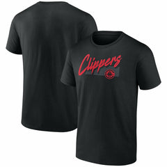 Black LA Clippers Color Block Slant Quick Strike T-Shirt | NBA