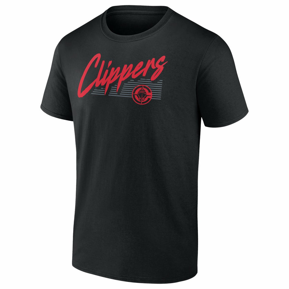 Black LA Clippers Color Block Slant Quick Strike T-Shirt | NBA