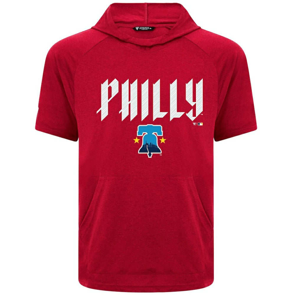 Philadelphia Phillies Levelwear City Connect Phase Back Plash Hoodie T-Shirt - MLB Hoodies