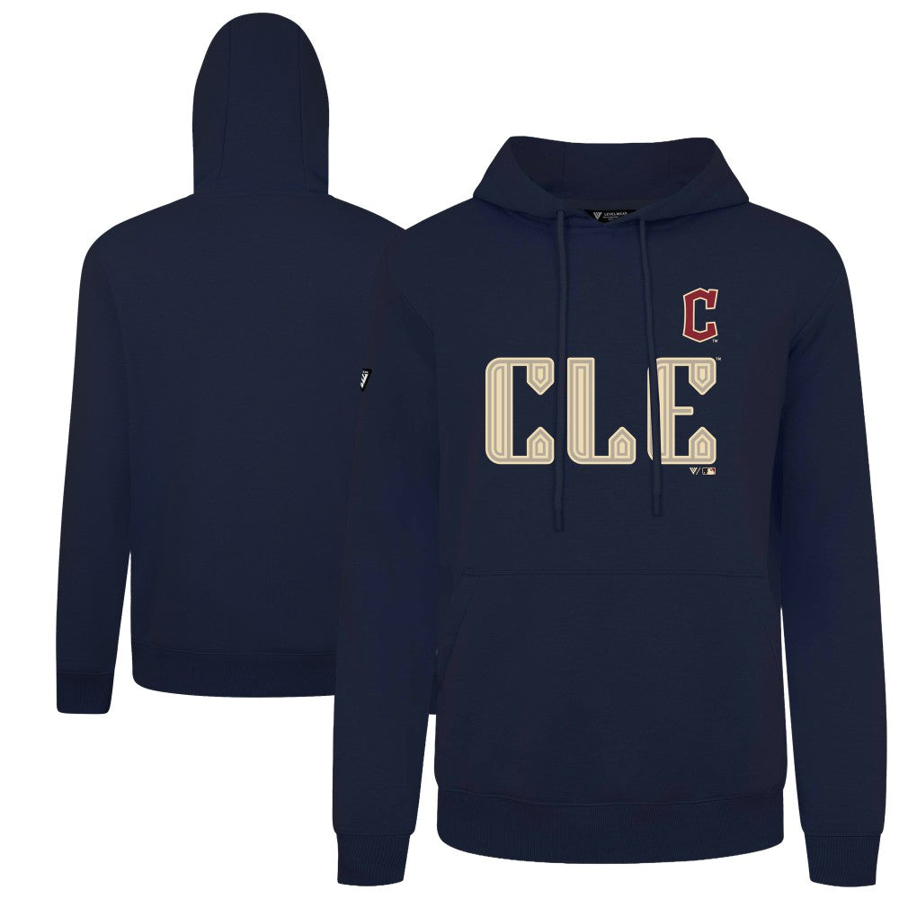 Cleveland Guardians Levelwear City Connect Podium Core Logo Pullover Hoodie - MLB Hoodies