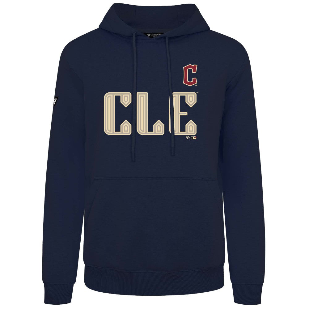 Cleveland Guardians Levelwear City Connect Podium Core Logo Pullover Hoodie - MLB Hoodies