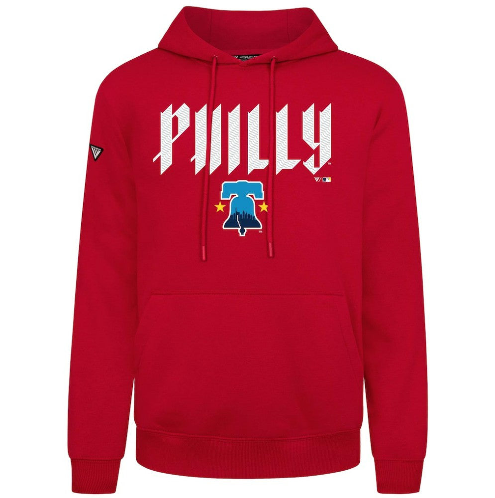 Philadelphia Phillies Levelwear City Connect Podium Back Splash Pullover Hoodie - MLB Hoodies