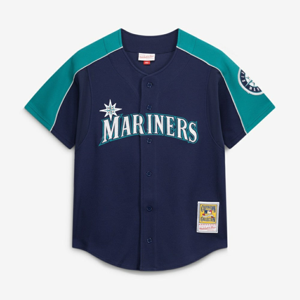 Ichiro Suzuki Seattle Mariners Mitchell & Ness 2006 Cooperstown Mesh Batting Practice Button-Up Jersey - MLB Jerseys