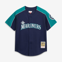 Ichiro Suzuki Seattle Mariners Mitchell & Ness 2006 Cooperstown Mesh Batting Practice Button-Up Jersey - MLB Jerseys