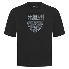 Los Angeles Angels Levelwear Oversized Luxe Signature Knit Buckler T-Shirt - MLB T-shirts