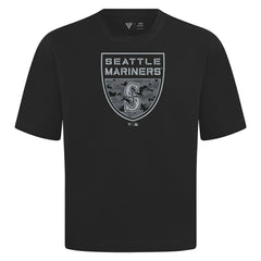 Seattle Mariners Levelwear Oversized Luxe Signature Knit Buckler T-Shirt - MLB T-shirts