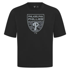 Philadelphia Phillies Levelwear Oversized Luxe Signature Knit Buckler T-Shirt - MLB T-shirts