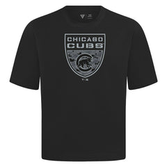 Chicago Cubs Levelwear Oversized Luxe Signature Knit Buckler T-Shirt - MLB T-shirts