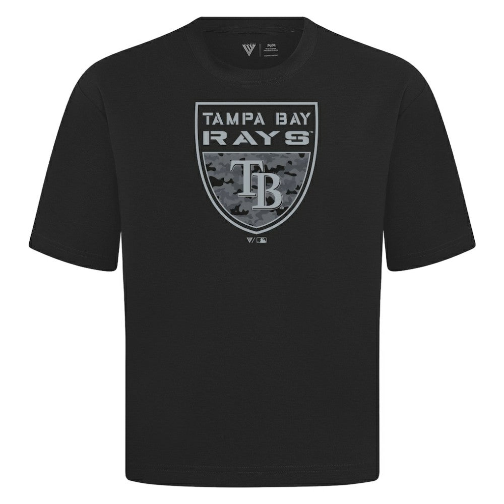 Tampa Bay Rays Levelwear Oversized Luxe Signature Knit Buckler T-Shirt - MLB T-shirts