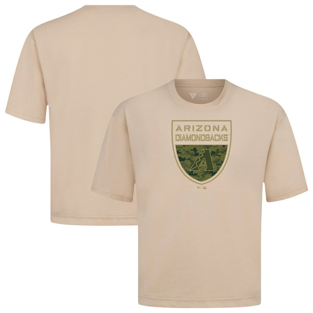Arizona Diamondbacks Levelwear Oversized Luxe Signature Knit Buckler T-Shirt - MLB T-shirts