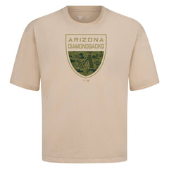 Arizona Diamondbacks Levelwear Oversized Luxe Signature Knit Buckler T-Shirt - MLB T-shirts