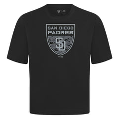 San Diego Padres Levelwear Oversized Luxe Signature Knit Buckler T-Shirt - MLB T-shirts