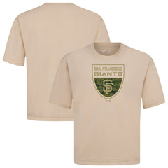 San Francisco Giants Levelwear Oversized Luxe Signature Knit Buckler T-Shirt - MLB T-shirts