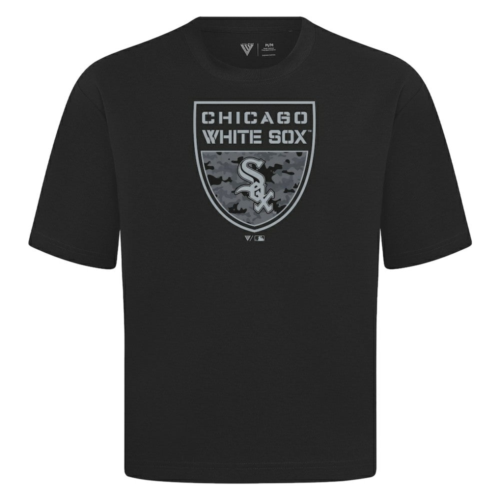 Chicago White Sox Levelwear Oversized Luxe Signature Knit Buckler T-Shirt - MLB T-shirts